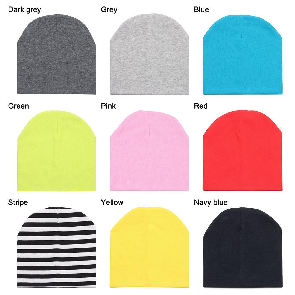 Mũ Beanie Cotton Mềm Mại Nhiều Màu Cho Bé
