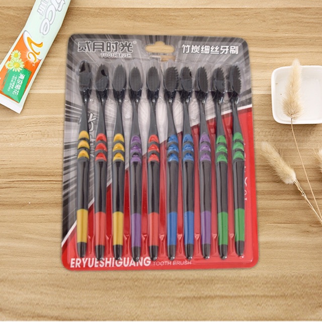 Bàn chải đánh răng cao cấp set 10 chiếc