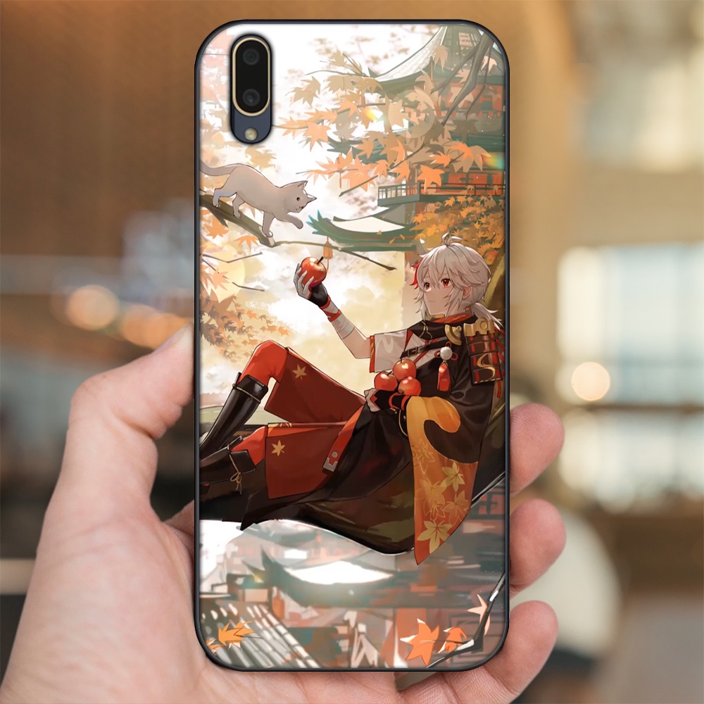 Ốp lưng Vivo V11 viền đen in hình Kazuha Genshin Impact