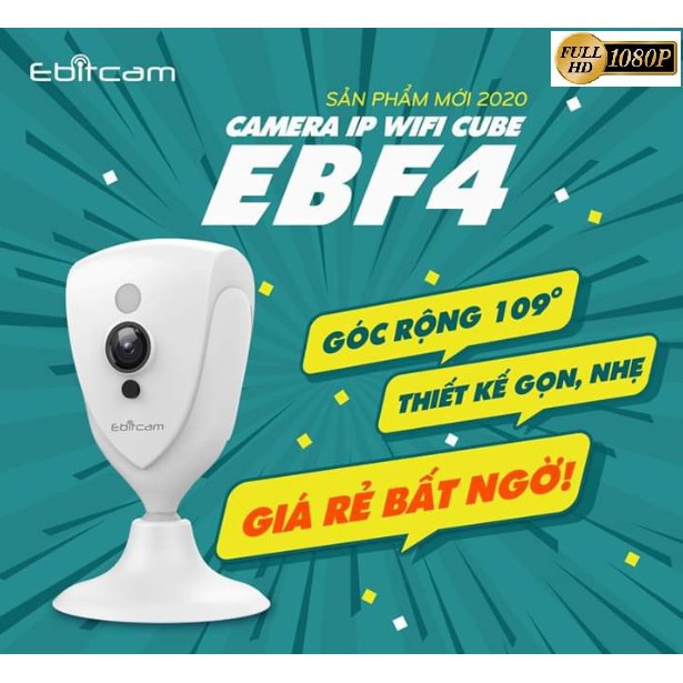 Camera IP Wifi Ebitcam EBF4 2.0MPx Full HD 1080P - Kèm Thẻ Nhớ Ebitcam