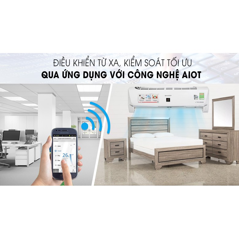 Máy lạnh Sharp Wifi Inverter 1 HP AH-XP10WHW (Miễn phí giao tại HCM-ngoài tỉnh liên hệ shop)