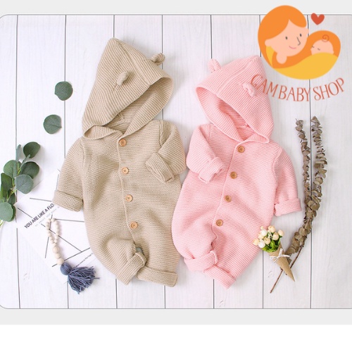 Body Len Hàn Quốc Có Mũ Chất Siêu Đẹp Cho Bé Trai Và Bé Gái Từ 1 Đến 3 Tuổi - Cam Baby Shop