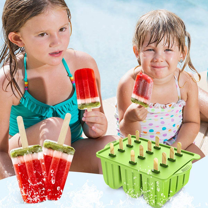 Set 50 Khuôn Silicone Làm Kem Que Tiện Lợi