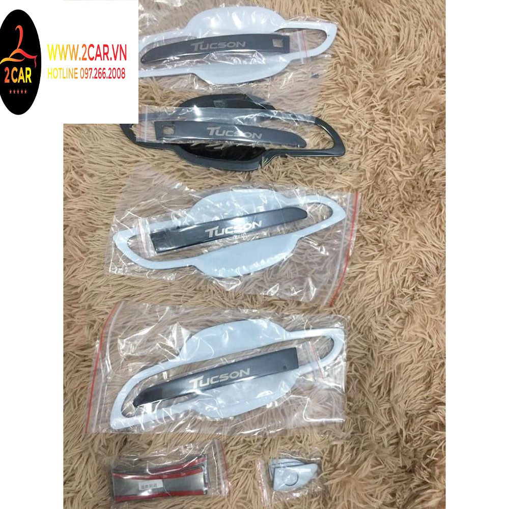 Ốp tay nắm, hõm cửa xe Tucson 2016- 2021 - Hàng titan cao cấp