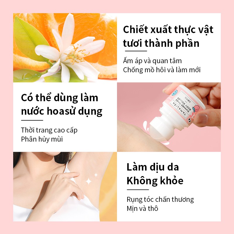 Lăn Khử Mùi YAMALISA Làm Sáng Da Vùng Dưới Cánh Tay 30ml