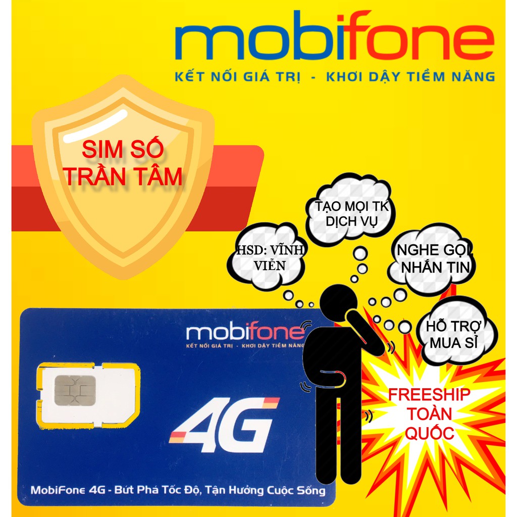 CUNG CẤP SỈ - Sim 4G Mobiphone tạo Facebook, Zalo, Shopee, Laza,... nghe gọi, đăng ký tài khoản, hòa mạng vĩnh viễn