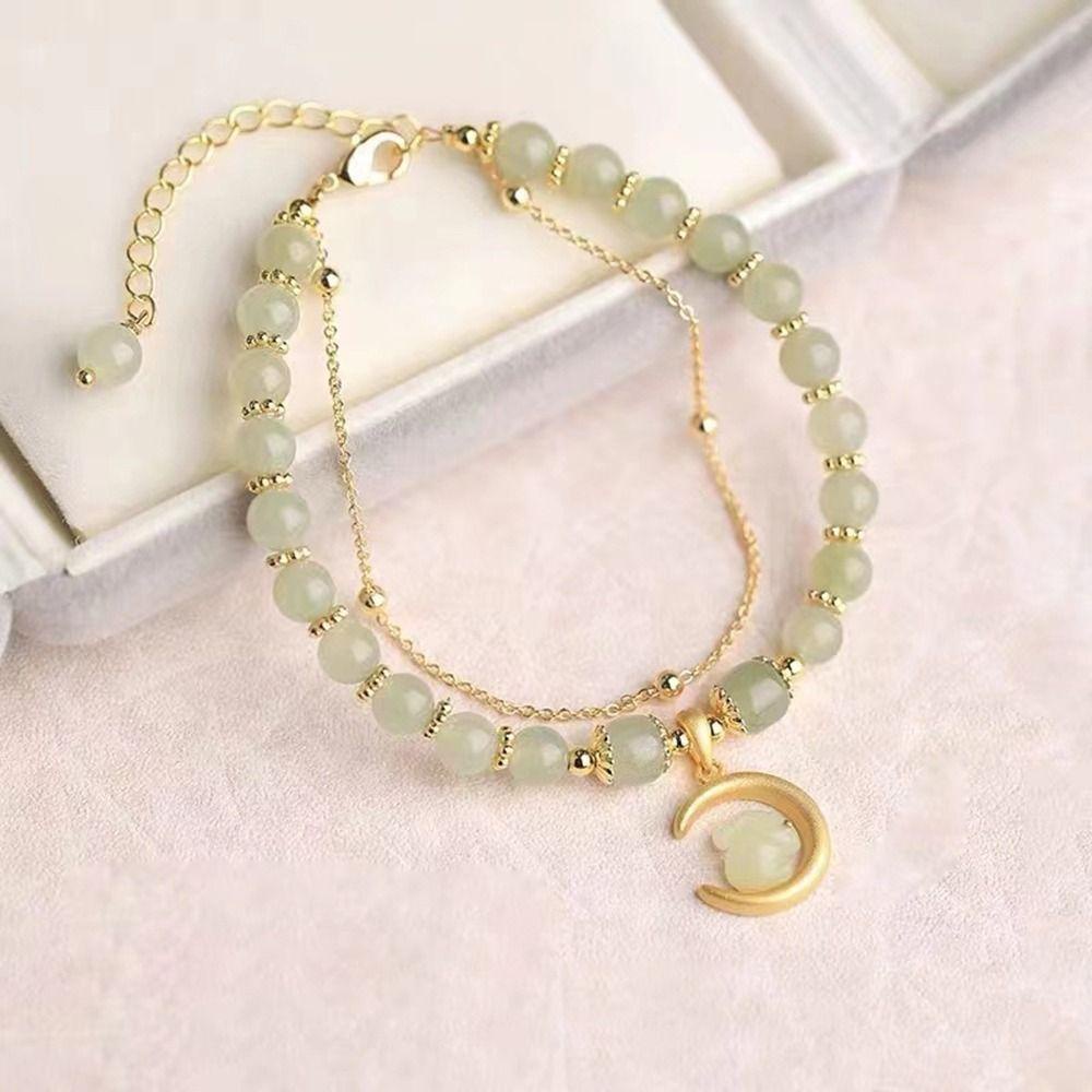 Vòng Đeo Tay Họa Tiết Mặt Trăng Phong Cách Hanfu Thanh Lịch Dành Cho Nữ