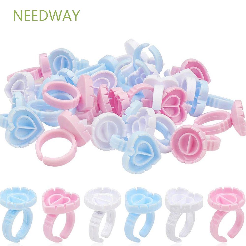 Set 100 nhẫn đựng keo nối mi dùng một lần tiện dụng