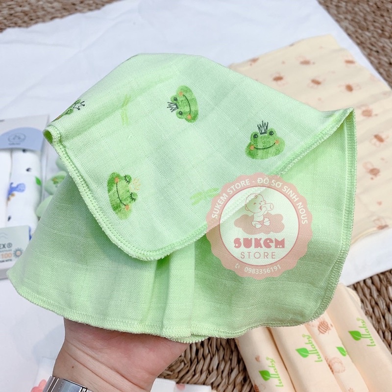 Khăn Sữa Lullaby / Khăn Xô Rửa Mặt 4 Lớp Siêu Mềm Mịn Kích Thước 30cmx30cm