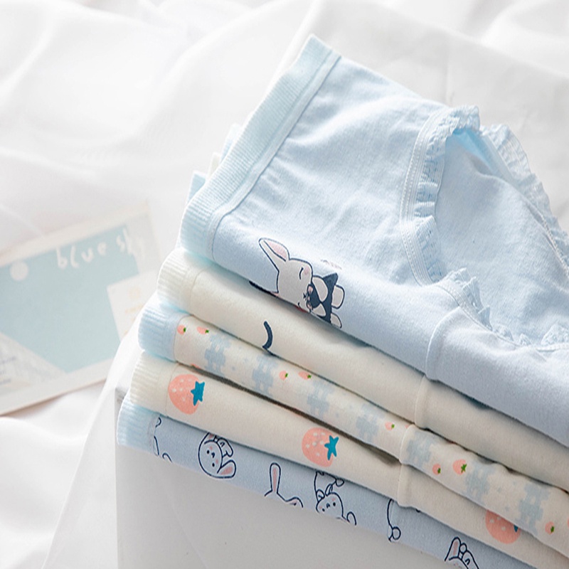 Quần Lót Cotton Nguyên Chất Thân Thiện Với Da In Họa Tiết Hoạt Hình Dễ Thương