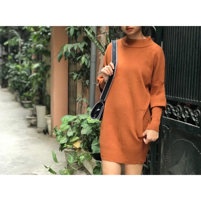 Váy len nâu Hàn Quốc
