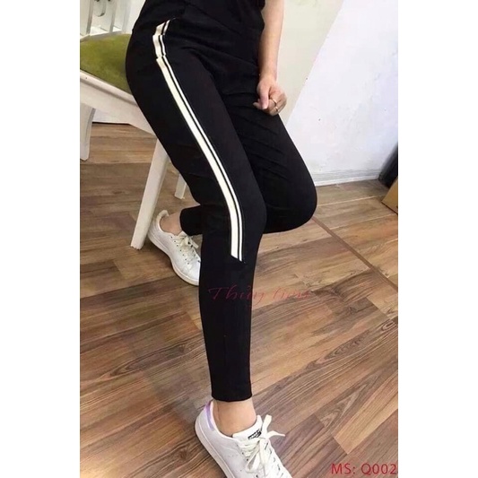 Quần bom nữ thể thao sọc nửa gạo vàng chất vải umi hàn cao cấp co giãn 4 chiều-Minhanh.official.store