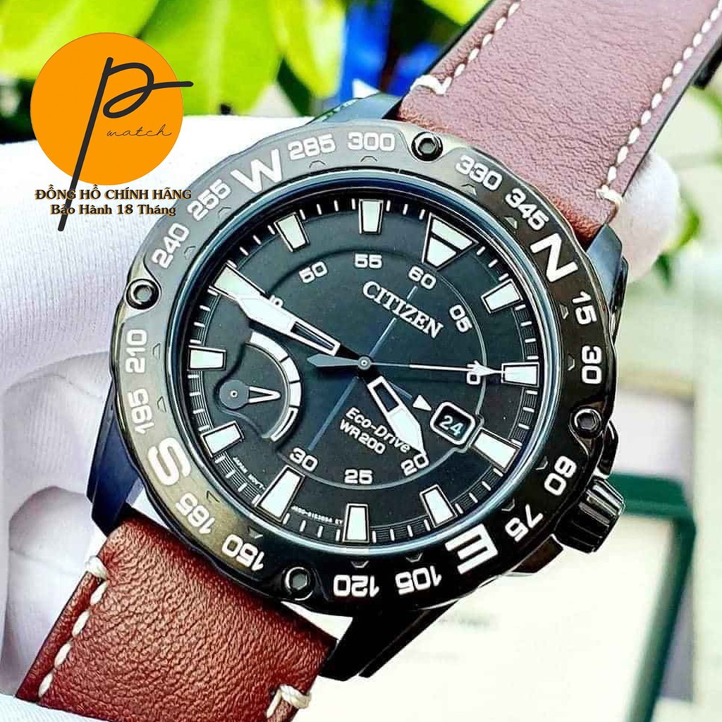 Đồng Hồ Nam Ci.tizen Dây Da Pwatch AW7045-09E Chính Hãng