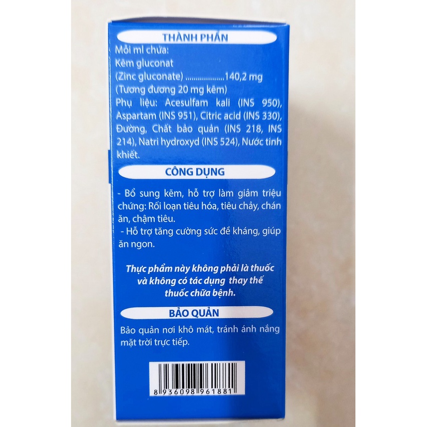 Kẽm hữu cơ Novozinc drops lọ 15ml. Hỗ trợ tăng đề kháng cho trẻ sơ sinh, phụ nữ có thai, cho con bú