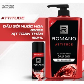 CCVN1 COMBO GỘI ROMANO 650 ATTITUDE VÀ XỊT KHỬ MÙI ATTITUDE 50M
