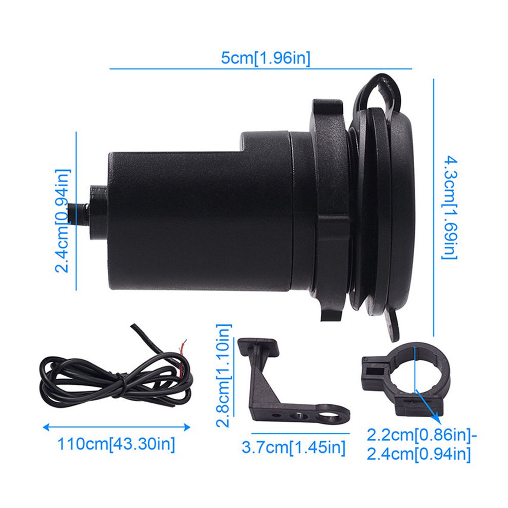 Thiết Bị Sạc Điện Thoại Usb 12V Chống Thấm Nước Có Công Tắc Cho Xe Hơi/Xe Máy