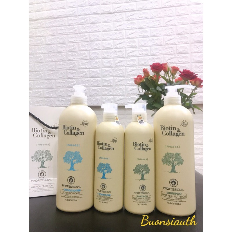  Cặp Dầu Gội Xả Biotin Collagen 1000ml | BigBuy360 - bigbuy360.vn