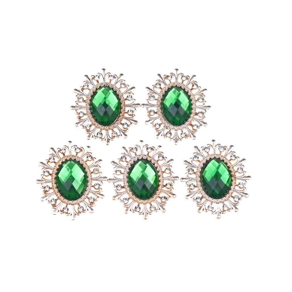 Bộ 10 Mặt Dây Chuyền Kim Loại Đính Đá Ngọc Trai Nhân Tạo Thời Trang