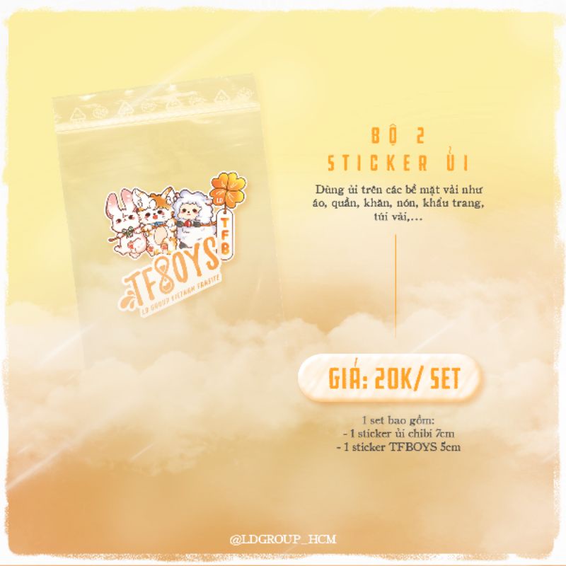Sticker ủi TFBOYS - LD Group