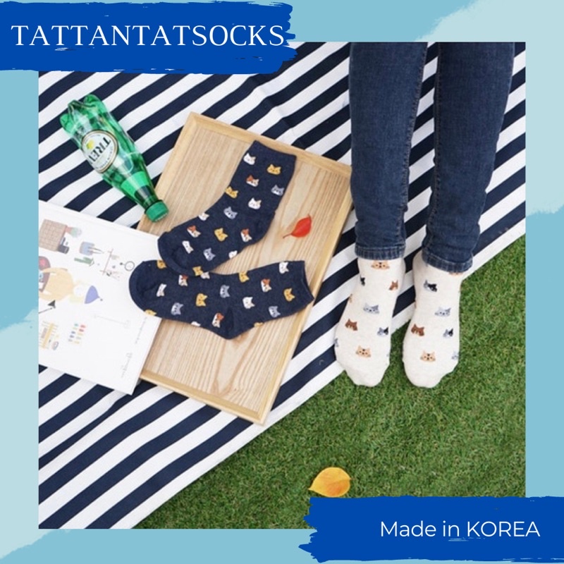 Made in Korea-Tất/Vớ hoạ tiết cá tính nhập trực tiếp từ Hàn Quốc