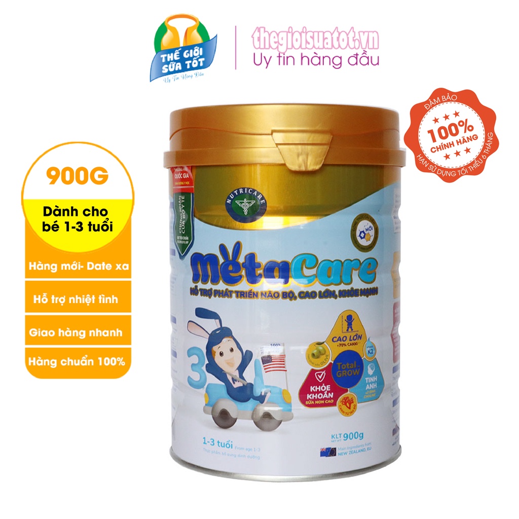 Sữa bột Meta Care 3 900g (Mẫu mới)