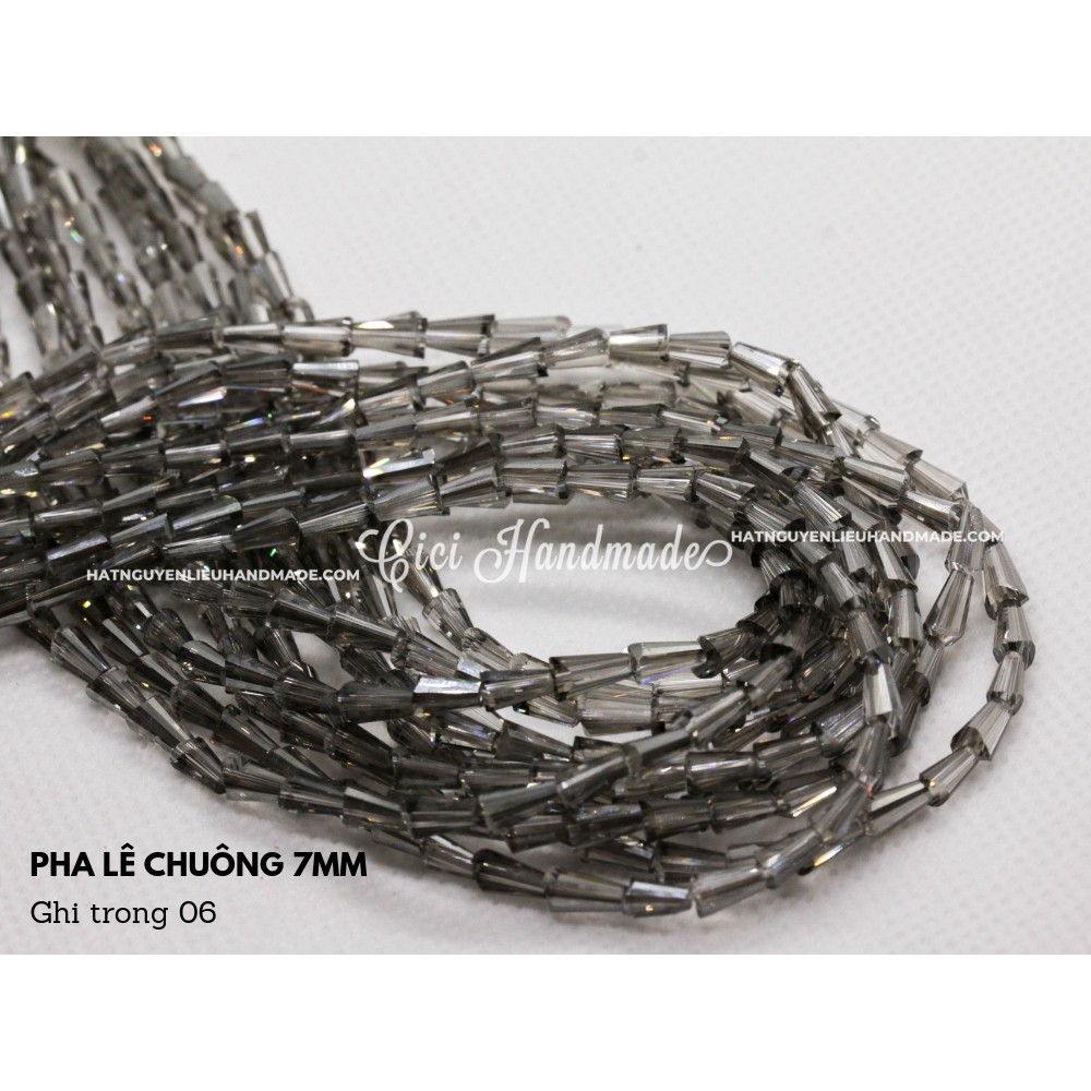 Pha lê chuông 7mm pha lê loang Cici Handmade chuyên hạt đá hạt pha lê hạt cườm hạt trang sức tự làm