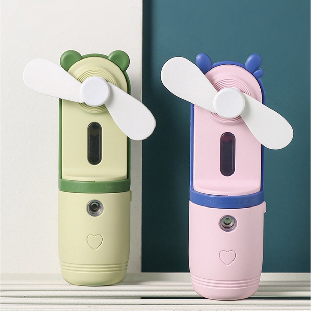 Quạt Phun Sương Mini Cầm Tay Có Cổng Sạc USB Gấp Gọn Dành Cho Mùa Hè