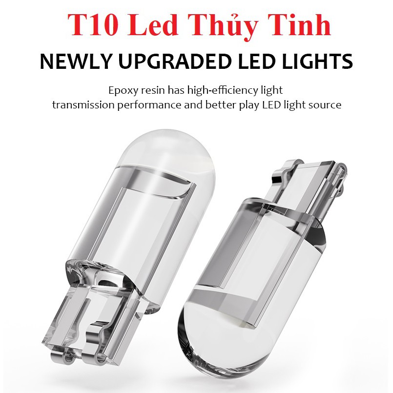 Đèn LED Chân T10 DC 12V COB Thủy Tinh Lắp Đèn Chiếu Hậu, Báo Rẽ, Xi Nhan, Demi Xe Máy Ô Tô