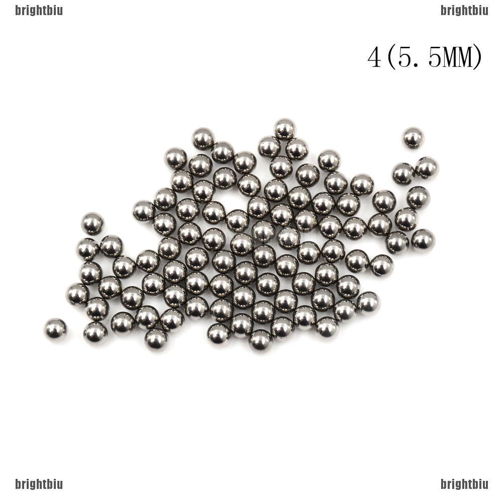 Bộ 100 Hạt Thép Bạc Hình Viên Đạn Kích Thước 4 / 4.5 / 5 / 5