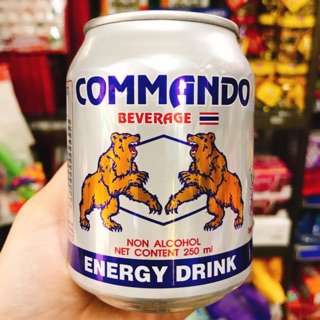 THÙNG 24 LON NƯỚC TĂNG LỰC COMMANDO THÁI LAN 250ML