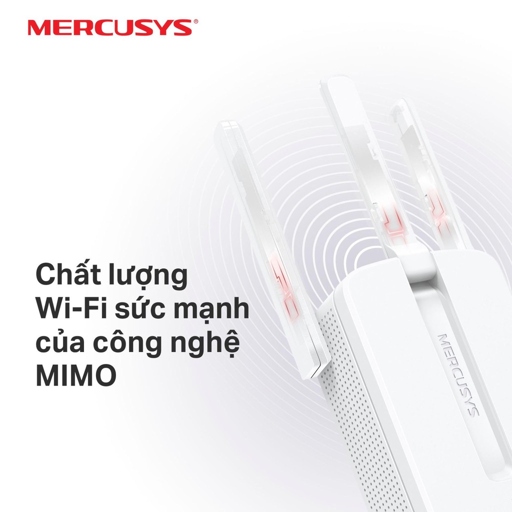Cục hút sóng wifi 3 râu Mercusys 300Mbps repeater wifi không dây cực mạnh MW300RE-ZTech