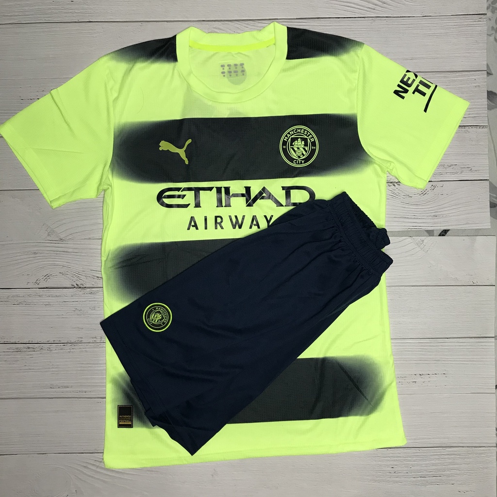 Áo Bóng Đá CLB Manchester City - Vải Gai Thái- chất POLYESTE cao cấp