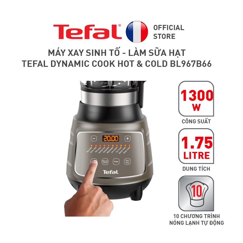 (HÀNG CHÍNH HÃNG) Máy Làm Sữa Hạt Đa Năng Tefal - BL967B66