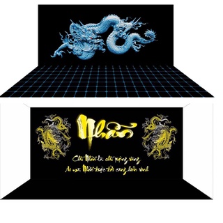 Tranh dán bể cá Rồng 3D - 120x60cm (Nhiều mẫu)