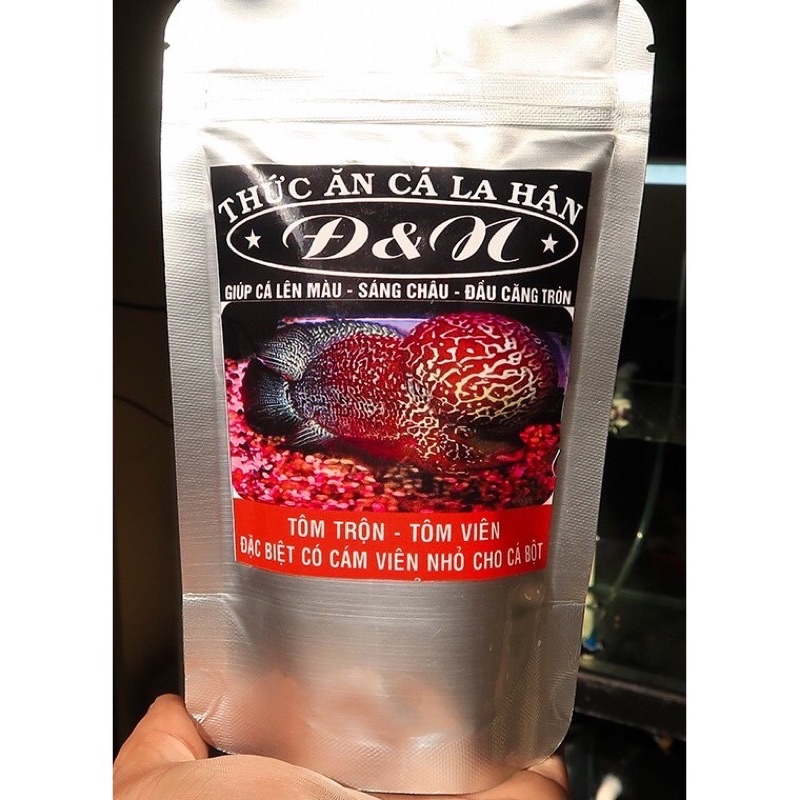 Thức ăn cá la hán ( cá con )- Cám Đ&n 100gram ( Công thức bí truyền)