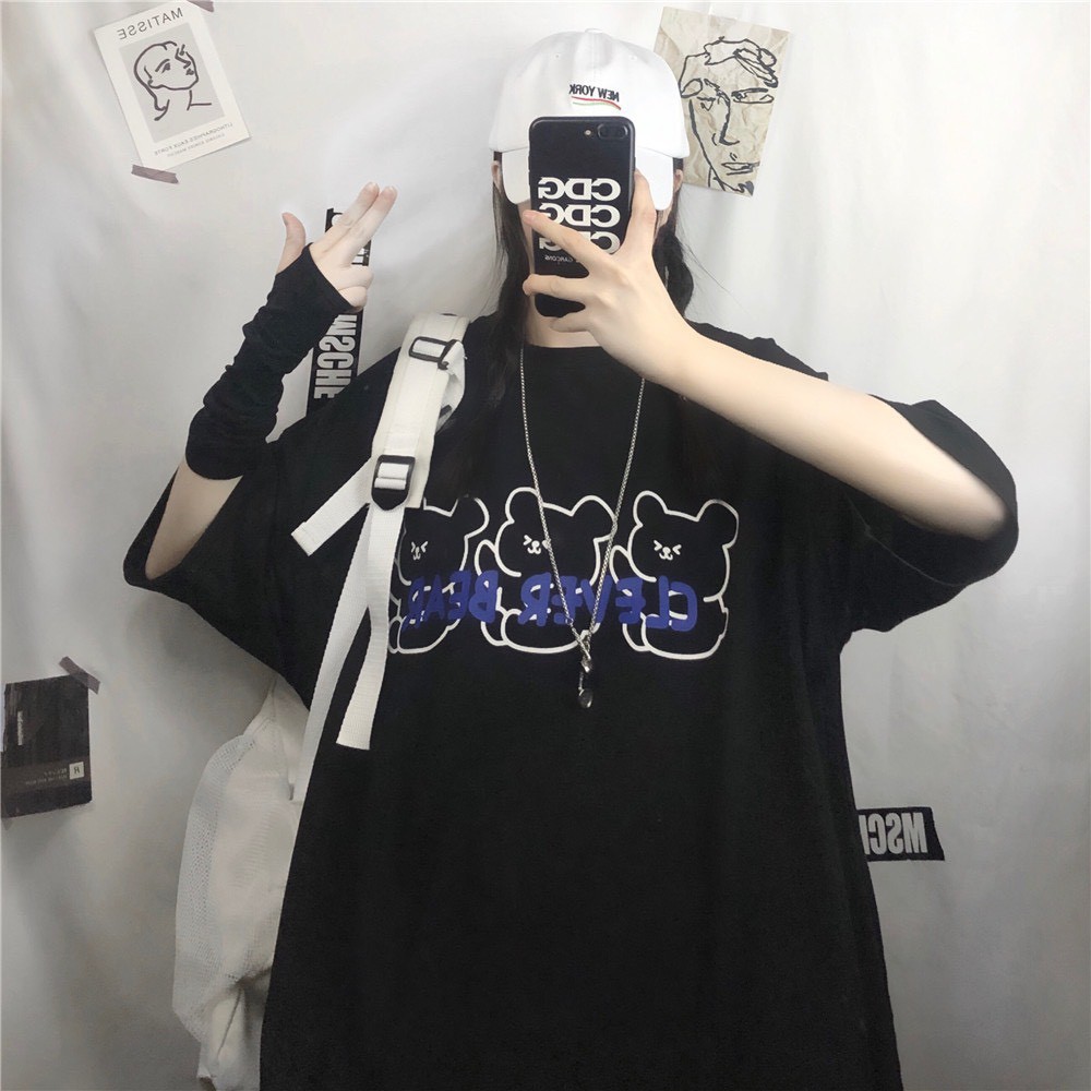 Áo thun tay lỡ Unisex NEKOSG, áo phông form rộng AF4