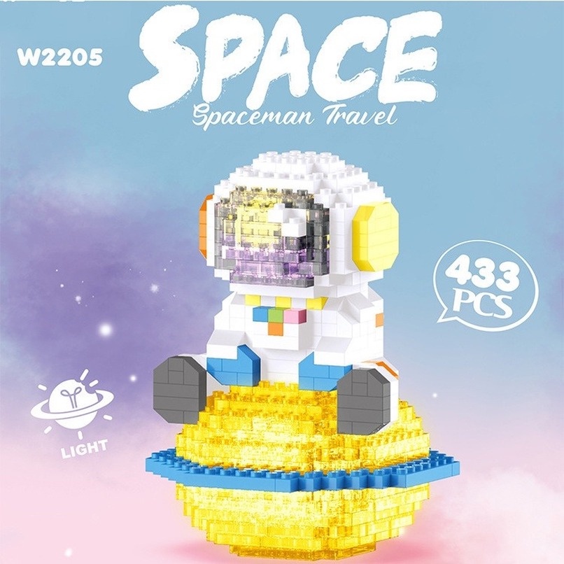 2022 Bộ Đồ Chơi Lắp Ráp Mô Hình Phi Hành Gia Dễ Thương Cho Bé
