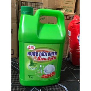 Nước rửa chén Lix trà xanh 4L