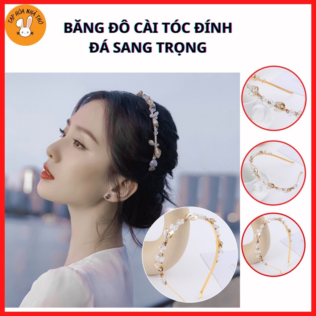 Băng đô đính đá sang trọng kiểu Pháp (PK09)