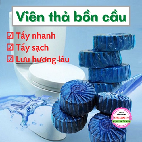 [Gói 10 viên] Viên thả bồn cầu SALE Viên tẩy nhà vệ sinh toilet diệt khuẩn khử mùi hôi làm sạch an toàn tiện dụng