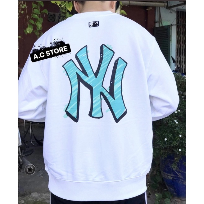 Áo nỉ MLB Sweater Big Bag Art Logo Overfit