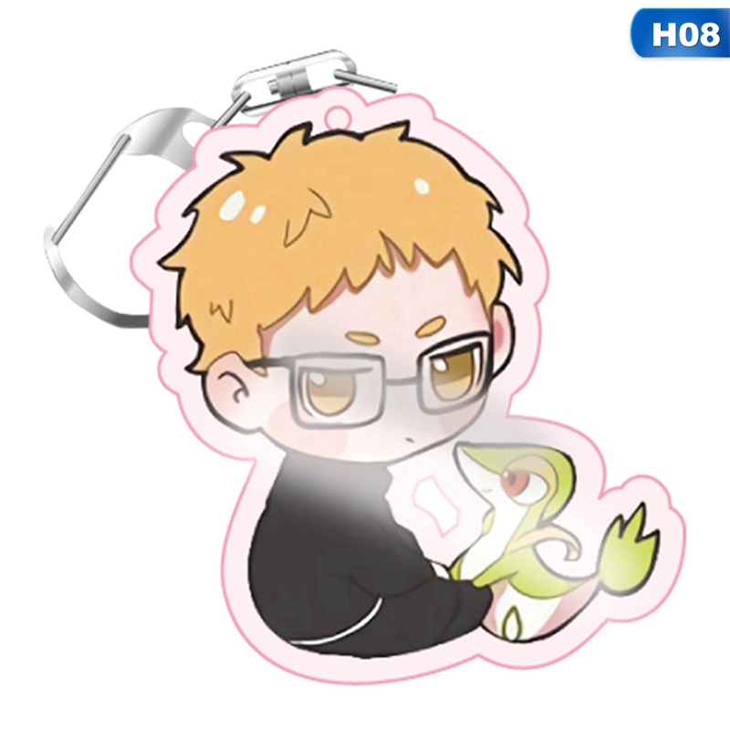 flowersqueen Móc Khóa Gắn Hình Các Nhân Vật Hoạt Hình Bóng Chuyền Haikyuu!!