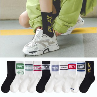 Tất vớ cao cổ nam nữ mix chữ siêu hot