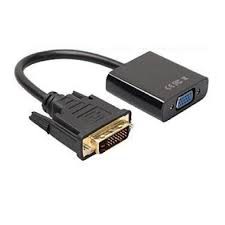 Cáp Chuyển Đổi DVI To VGA Đen. Truyền Tín Hiệu Ổn Định