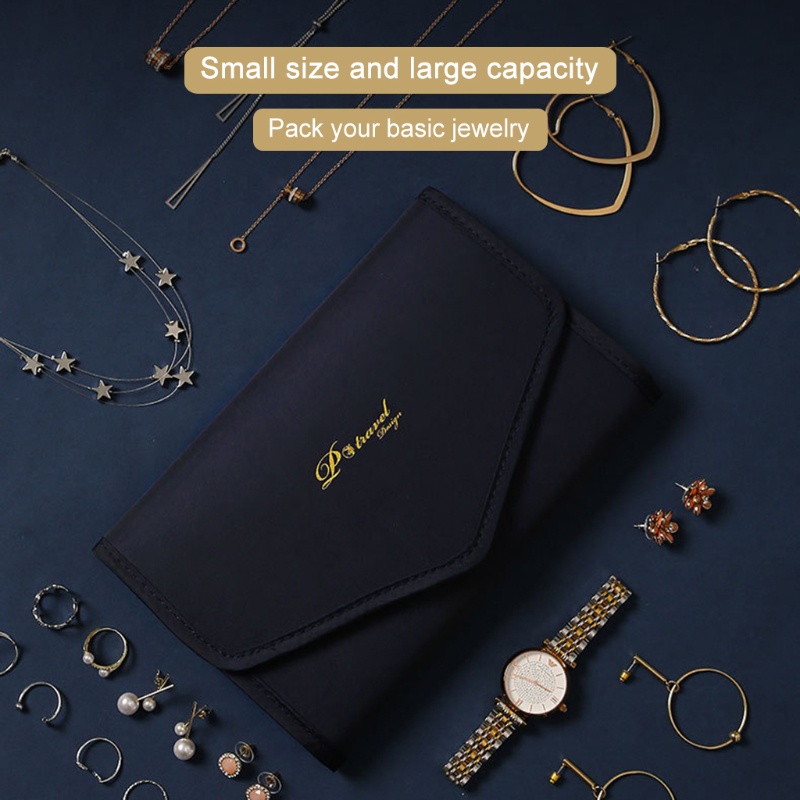 Seng Túi Cuộn Đựng Trang Sức / Đồng Hồ / Vòng Tay / Trang Sức Gọn Gàng Có Thể Gập Lại Khi Đi Du Lịch