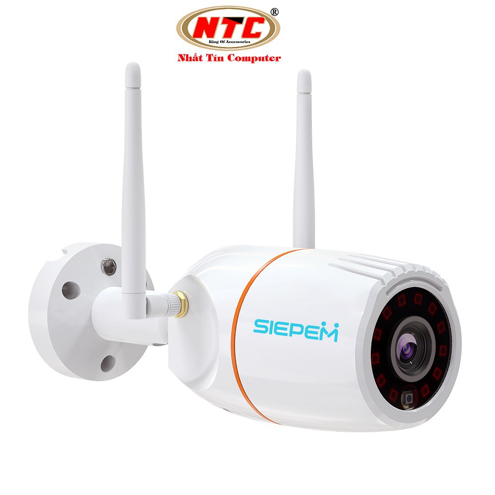 Camera IP Wifi Trong nhà Ngoài trời SIEPEM S6865 hỗ trợ FullHD 1080P - độ phân giải 2.0MP (Trắng) - Hàng chính hãng