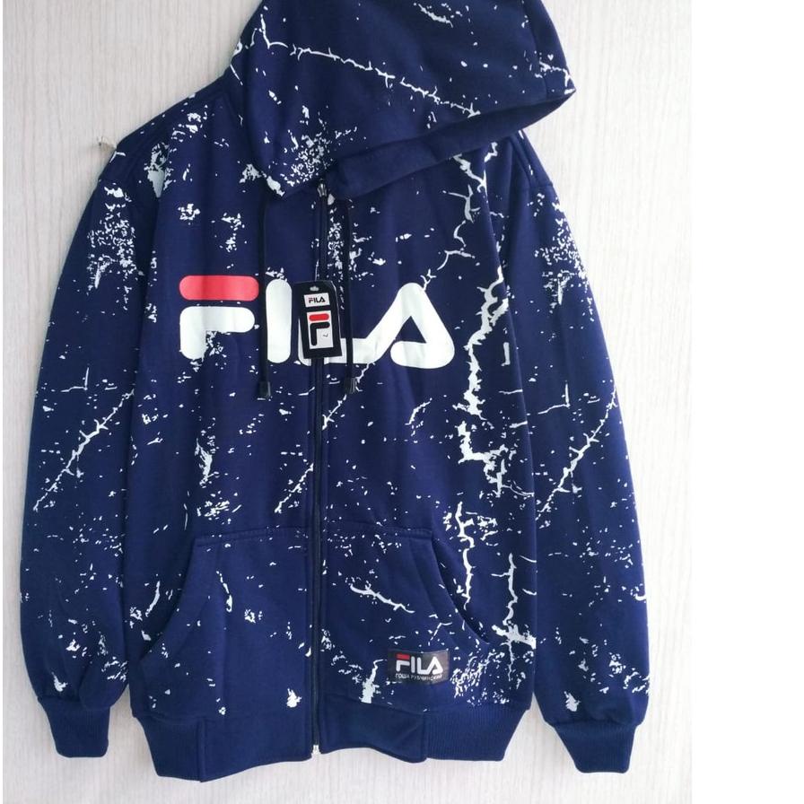 Áo Khoác In Chữ FILA Màu Xanh NAVY Thời Trang Cho Nam / Nữ