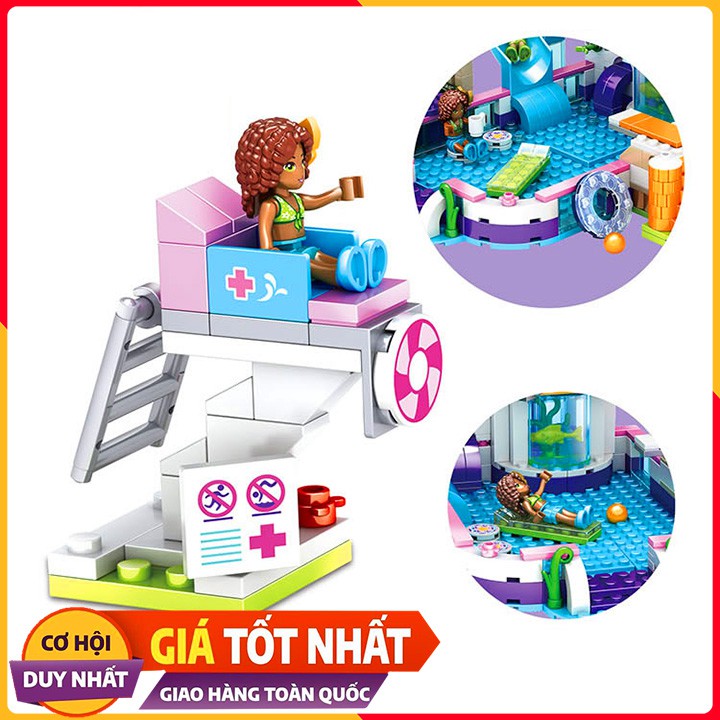 Bộ Xếp Hình Lego Friends Cầu Trượt NO.TM3011A/550 Chi Tiết. Lego Xếp Hình Đồ Chơi Thông Minh Cho Bé.