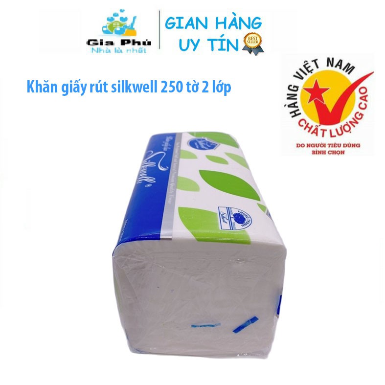 Giấy rút silkwell xanh 250 tờ 2 lớp