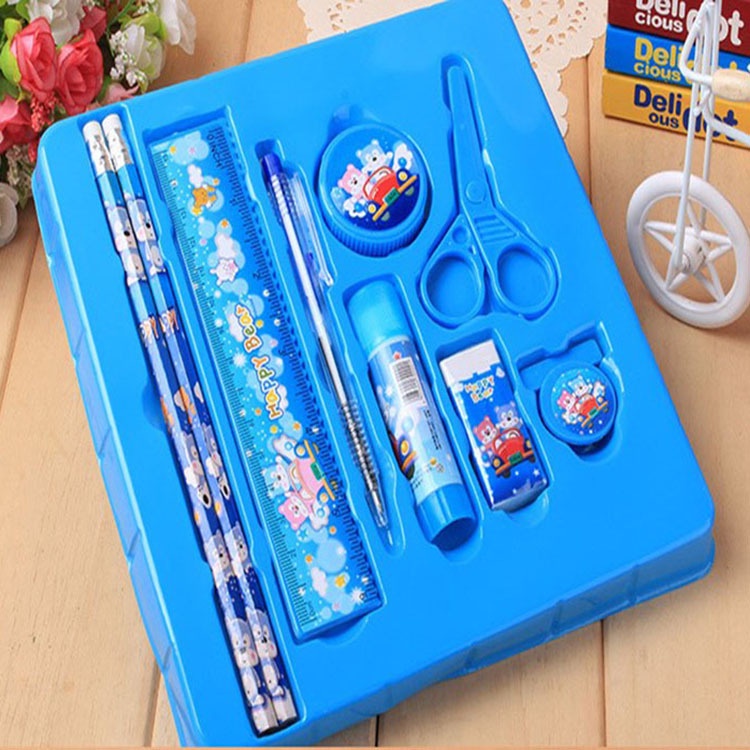 Bộ 9 Dụng Cụ Học Tập Hình Hoạt Hình Dành Cho Trẻ Em